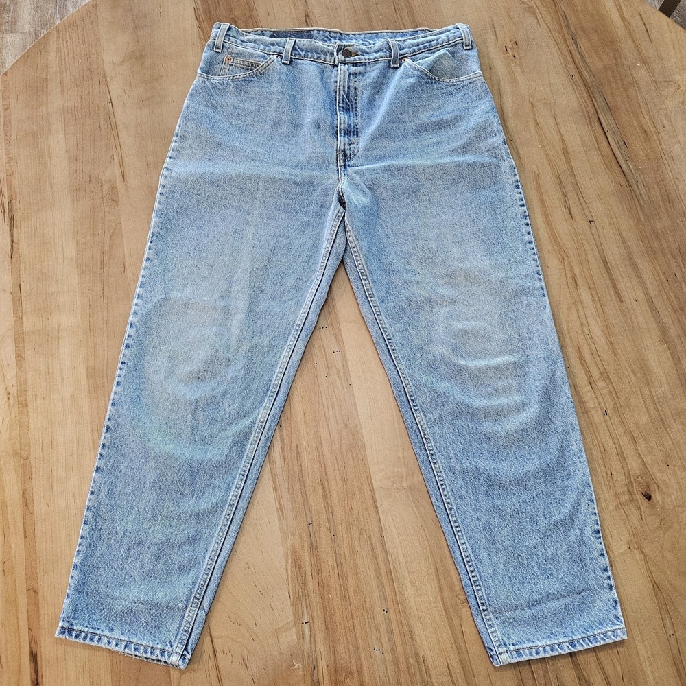 Vintage Levi's 550 Orange Tab Jeans Men's 36x28.5 (38x30 Tag) Relaxed Fit Denim